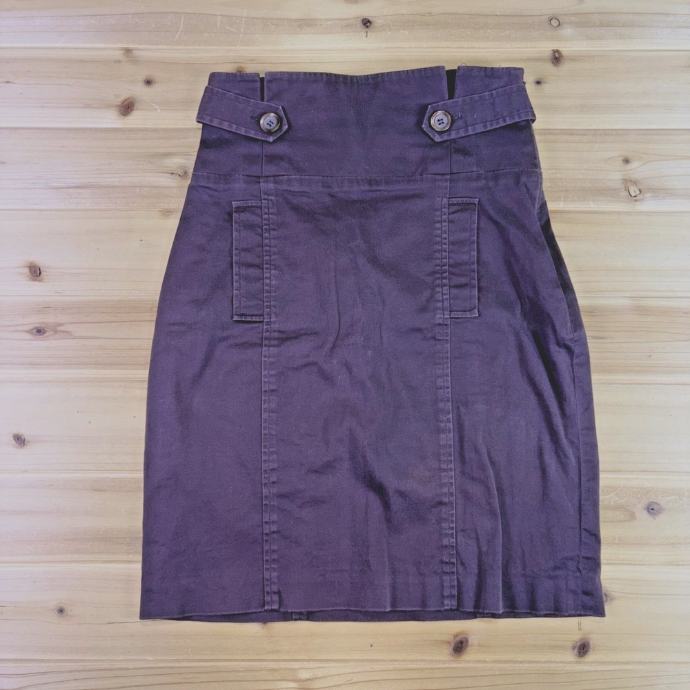 BCBGeneration Skirt Womens 4 Brown High Waist Pencil Mini Skirt